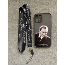 Lucek Cases iPhone 12 Pro Mustafa Kemal Atatürk Tasarım Telefon Boyun Askılı Set Kılıf