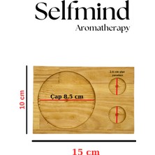 Aromaterapi Standı - 2 Uçucu Yağ Şişesi ve 1 Buhurdanlık Için- %100 Doğal Çam Ağacı 10 ml Şişe Uyumlu