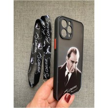 Lucek Cases iPhone 12 Pro Mustafa Kemal Atatürk Tasarım Telefon Boyun Askılı Set Kılıf