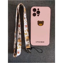 Lucek Cases iPhone 13 Pro Max Uyumlu Little Bear Tasarım Telefon Boyun Askılı Set