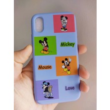 Lucek Cases iPhone x iPhone Xs Uyumlu Mickey Mouse Tasarım Içi Kadife Lansman Kılıf