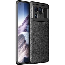 Teknomoda Xiaomi Mi 11 Ultra Kılıf Deri Görünümlü Slim Silikon
