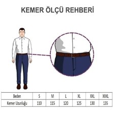 Fiavelli Erkek Desenli Kahverengi Deri Kemer