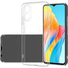 Musal Oppo A38 Kılıf İnce ve Esnek Şeffaf Süper Silikon