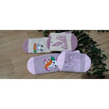 2'li Terra Desen Kız Havlu Kaydırmaz Taban Bebe Soket Çorap