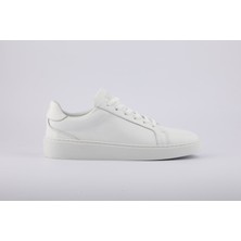 Hakiki Deri Beyaz Sneaker Erkek Spor Ayakkabı 220-04