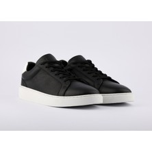 Hakiki Deri Siyah Sneaker Erkek Spor Ayakkabı 220-01