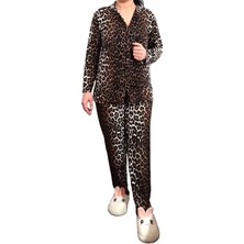 Moon Leopar Bayan Pijama Takımı