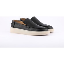 Hakiki Deri Siyah Erkek Günlük Ayakkabı Loafer 221-01