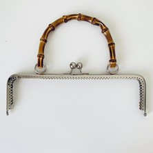 Yumakça Bambu Saplı Çanta Klipsi Gümüş 25 cm