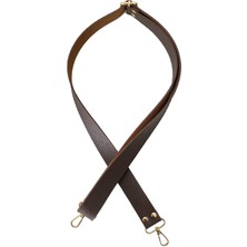Yumakça Sürgü Tokalı Ayarlanabilir Çanta Askısı 135 Cm* 3 cm Kahve Renk Altın Kancalı