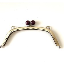 Yumakça Çanta ve Cüzdan Klipsi Antik Renk Yanık Kahve Başlı 23 cm