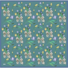 Belli Twill Ipek Eşarp - 4037-38 Koyu Mentol