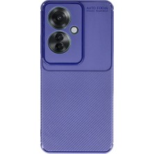 Novatis Oppo Reno 11F Uyumlu 3D Kamera Korumalı Karbon Leke Tutmaz Darbe Emici Kılıf