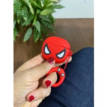 Puli 1/2. Nesil Uyumlu Koruyucu Bluetooth Kulaklık Kılıfı Spiderman Figürlü