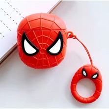 Puli 1/2. Nesil Uyumlu Koruyucu Bluetooth Kulaklık Kılıfı Spiderman Figürlü