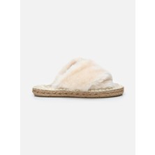 Angel Krem 1 Kadın Espadril Terlik