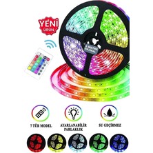 LED Level Rgb 5metre Şerit LED Kumandalı Trafolu Rgb Şerit Işık Aydınlatma Parti LED