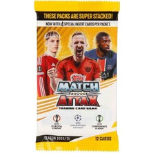 Topps Match Attax 24-25 Uefa Şampiyonlar Ligi Avrupa Ligi Konferans Ligi Futbolcu Kartları -10 Paket