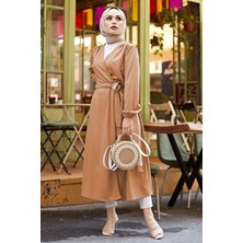Tünel Kemer Detay Kimono Bej - 10074.1778.