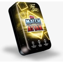 Topps Match Attax 24-25 Uefa Metal Kutulu Futbolcu Kartları Mega Tin Box - 48 Kart (Sarı Kutulu)