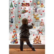 Kt Grup Yeni Yıl Yılbaşı Hoşgeldin 2025 Yeni Sezon Cam Kapı Duvar Sticker Seti