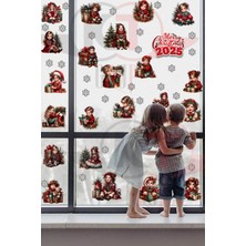 Kt Grup Yeni Yıl Yılbaşı Hoşgeldin 2025 Yeni Sezon Mega Cam Kapı Duvar Sticker Seti