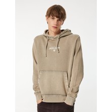 Jack & Jones Kapüşon Yaka Bej Erkek Sweatshırt 12262430_JPRBLUAXTON Sweat Hood