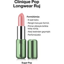 Clinique Pop Longwear Ruj - Renk: Sugar Pop - Parlak Bitiş