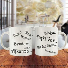 Asilmeydan Çift Yön Renkli Baskılı Karadeniz Mizah - Sözler Kupa Bardak
