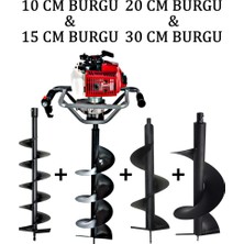 Ablacks Lüks Toprak Burgu Makinesi 10 – 15 – 20 -30 cm - 4 Burgulu