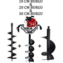 Ablacks Toprak Burgu Makinesi 10 – 20 – 30 cm - 3 Burgulu