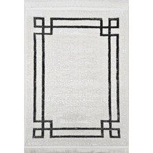 Merinos Crystal 38619-060 Gri Çerçeveli Salon Antre Koridor Oturma Mutfak Yatak Odası Yolluk Halı
