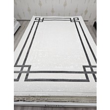 Merinos Crystal 38619-060 Gri Çerçeveli Salon Antre Koridor Oturma Mutfak Yatak Odası Yolluk Halı