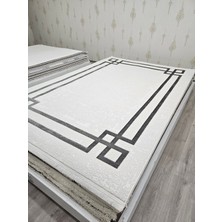 Merinos Crystal 38619-060 Gri Çerçeveli Salon Antre Koridor Oturma Mutfak Yatak Odası Yolluk Halı