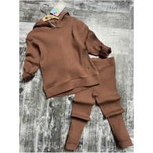 Öyküm Galeria Kız Çocuk Mevsimlik Fitilli Kumaş Taytlı Alt Üst Takım