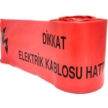 Safety Dikkat Elektrik Kablosu Hattı Ikaz Bandı 15CM Emniyet Şeridi Elektrik Kablosu Hattı Uyarı