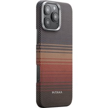 Pitaka iPhone 16 Pro Kılıf Magsafeli Aramid Fiber Tactile Woven Sunset-Moonrise Serisi Sunset