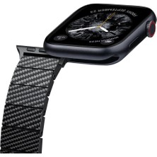 Pitaka Karbon Fiber Modern Black-Grey Twill Watch Kordon Siyah - Gri