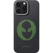 Pitaka iPhone 16 Pro Kılıf Magsafeli Lumintex Teknoloji Fosforlu Aramid Fiber Aries Serisi Alien