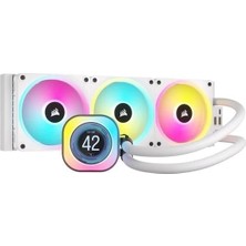 Corsaır 360MM H150I CW-9061010-WW Rgb LCD AM5-1700P Str4 Sıvı Soğutmalı Işlemci Fanı Beyaz