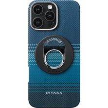 Pitaka iPhone 16 Pro Kılıf Magsafeli Yüzük Standlı Aramid Fiber Tactile Woven Moonrise Kapak