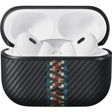 Pitaka Airpods Pro Kılıf Magsafe Özellikli 600D Aramid Fiber Pitaka Orchestra Serisi Rhapsody Siyah-Mavi