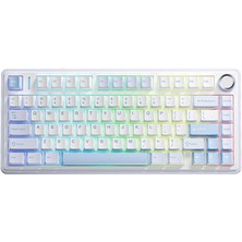 Aula F75 Mekanik Rgb Tkl Nimbus V3 Switch Kablosuz Makrolu Hot Swap Klavye Buz Mavisi