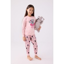Rolypoly Kız Çocuk Pembe Pijama Takımı