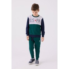 U.S. Polo Assn. Us Polo Erkek Çocuk Eşofman Takımı US1922 Koyu Yeşil