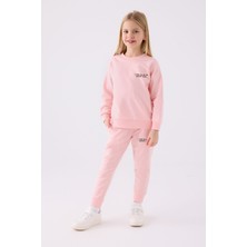 Rolypoly Kız Çocuk Eşofman Takımı Açık Pembe Örme Kumaş 9-10 Yaş İçin Konforlu Seçim