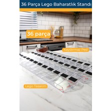 Mienda Home 36 Parça Baharatlık Şeffaf-Lego Stand Çok Amaçlı DÜZENLEYICI-MHYDKLEGO36-ORGANIZER