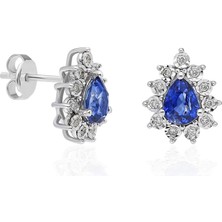 Noche Diamond 2,18 Karat Safir Pırlanta Küpe
