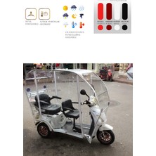 Yuki Marka Çift Kişilik 3 Tekerli Motor Brandası - Beyaz